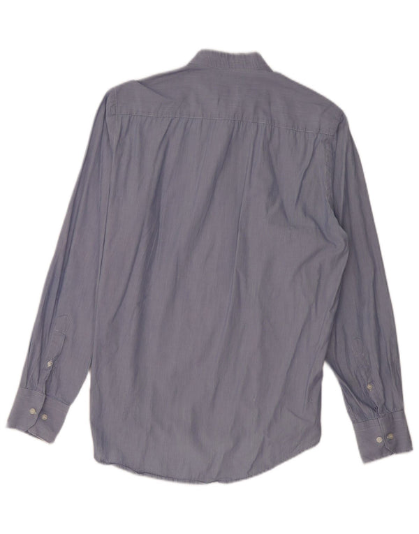 Dack's Slim-Fit-Hemd für Herren aus mittelblauer Baumwolle