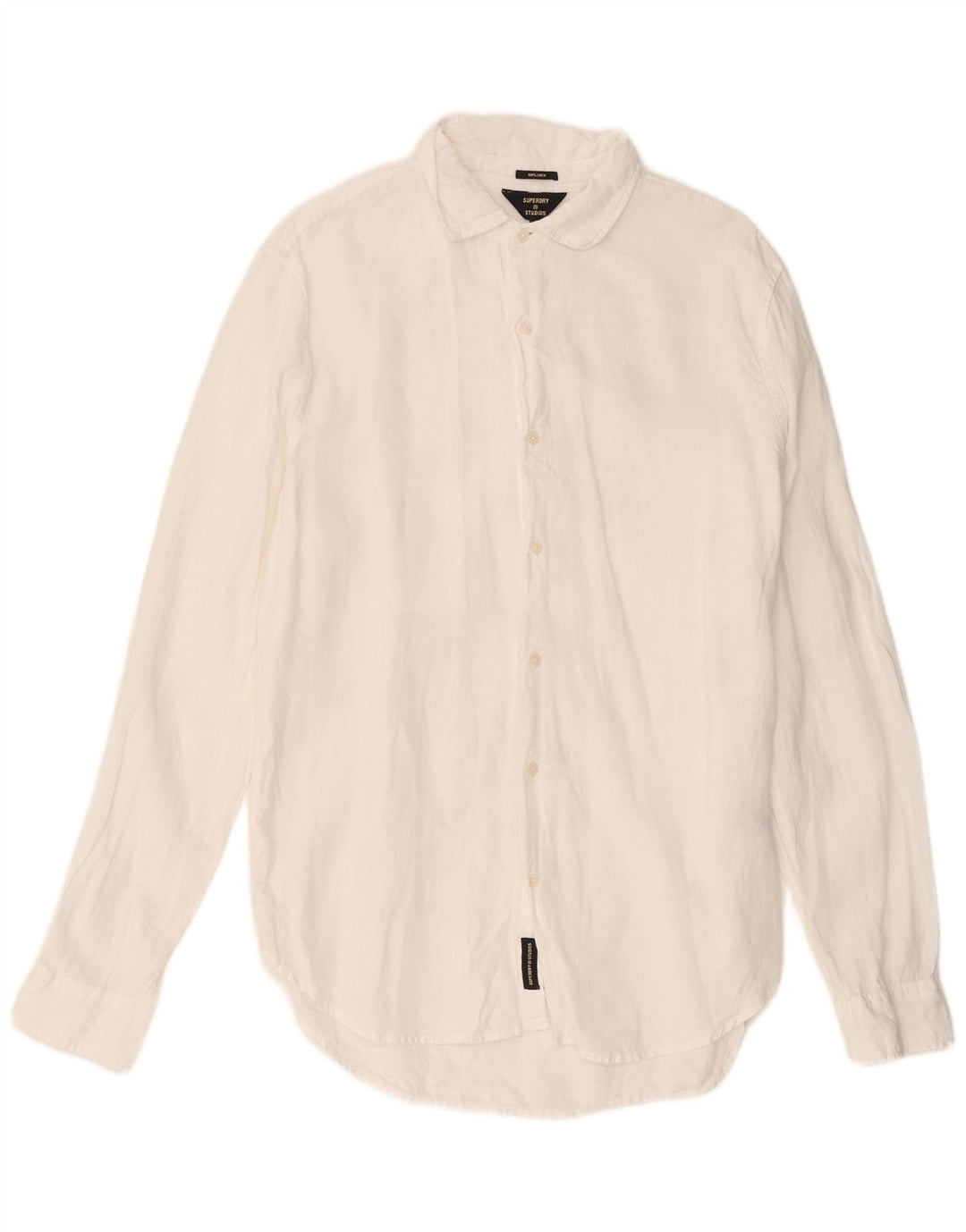 Superdry Herrenhemd XL, weißes Leinen