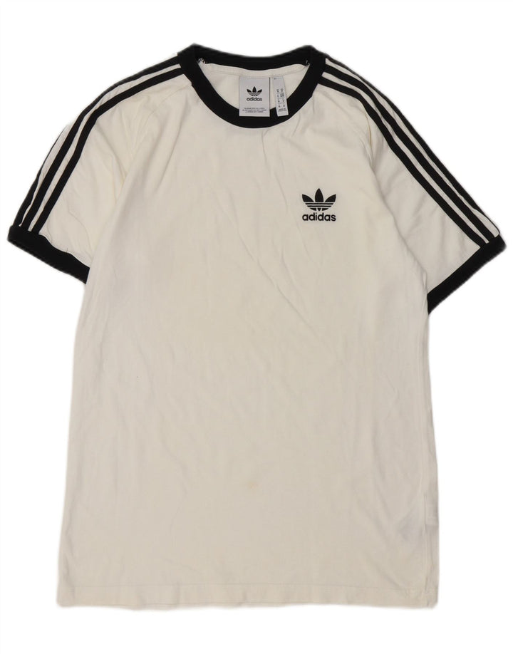 ADIDAS Herren T-Shirt Top Mittelweiße Baumwolle