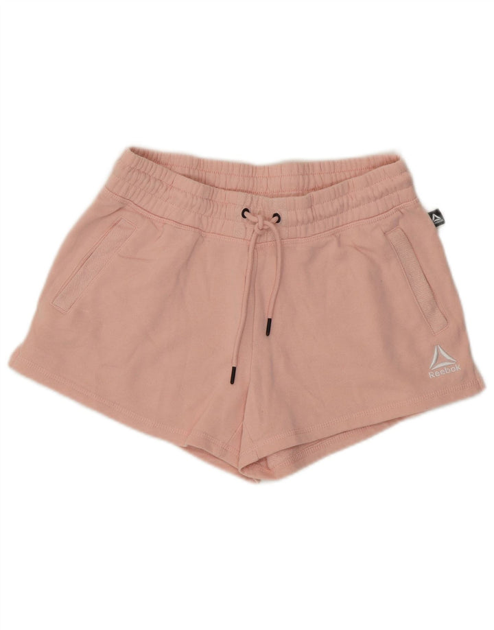 Reebok Damen Sportshorts UK 10 Small Rosa Baumwolle