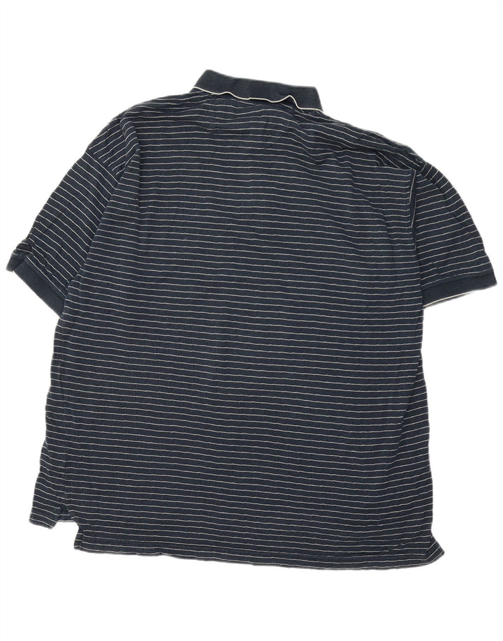 IZOD Herren-Poloshirt, groß, marineblau, gestreift, Baumwolle