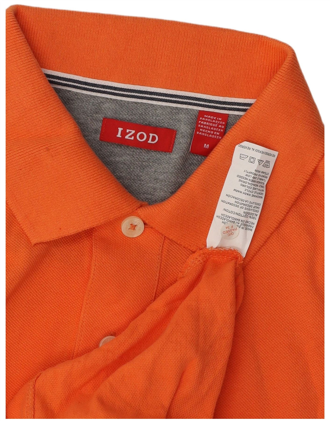IZOD Herren Poloshirt Mittelorange Baumwolle