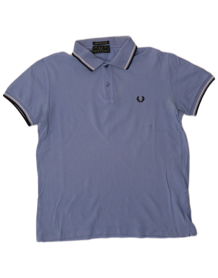 Leichtes und dehnbares Herren-Poloshirt von Fred Perry, Größe L, Blau