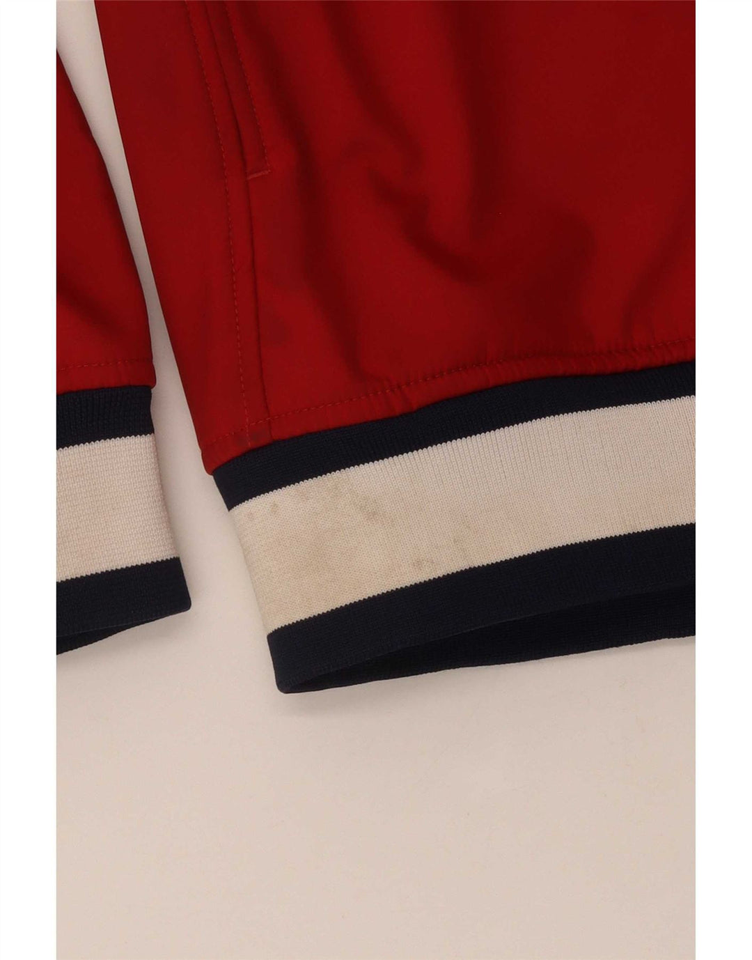 Kappa Herren-Trainingsanzugoberteil mit Grafik, Mittelrotes Farbblock-Polyester