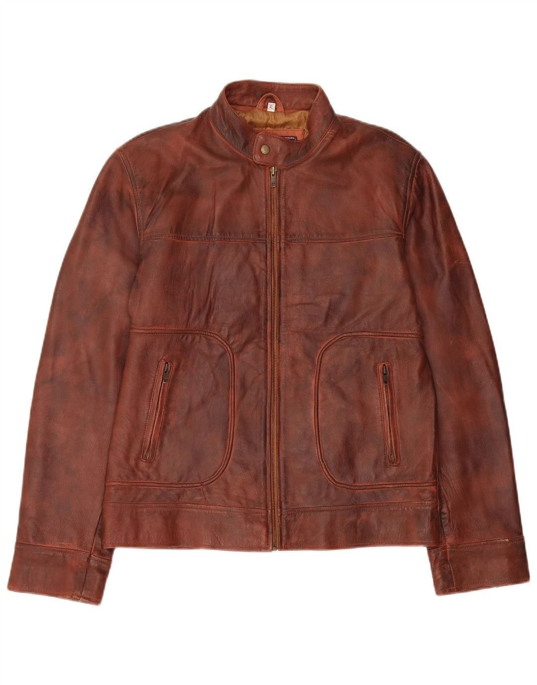 Vintage Damen UK 18 XL Braunes Leder