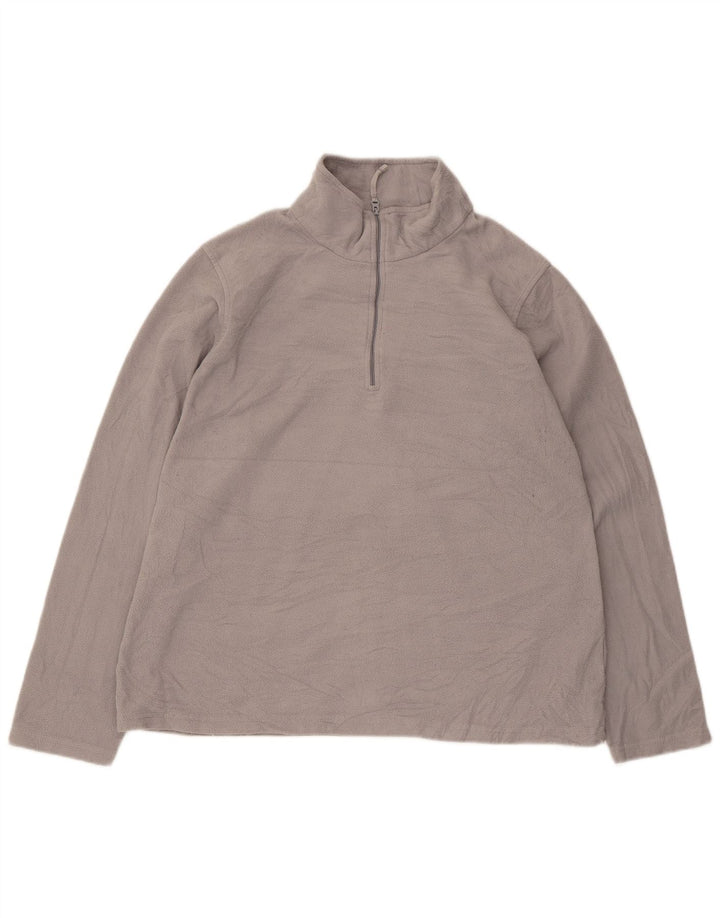 Mountain Warehouse Damen-Fleecepullover mit Reißverschluss am Hals, UK 16, Größe L, Grau, Polyester