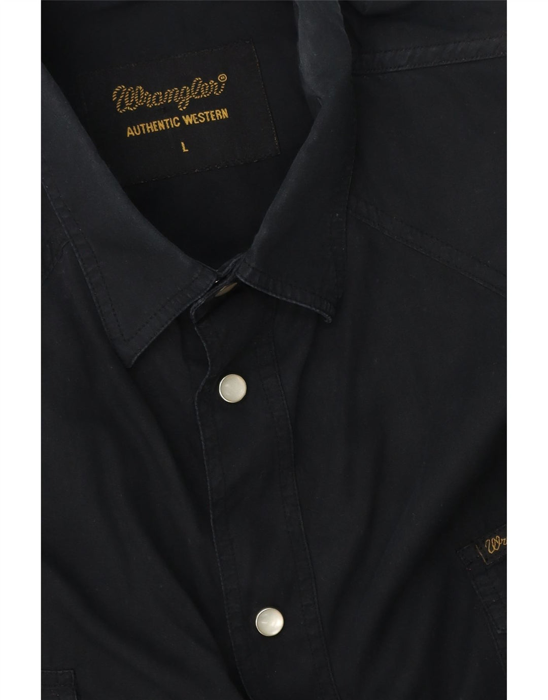 Wrangler Herren-Hemd mit lockerer Passform, Größe L, Schwarz
