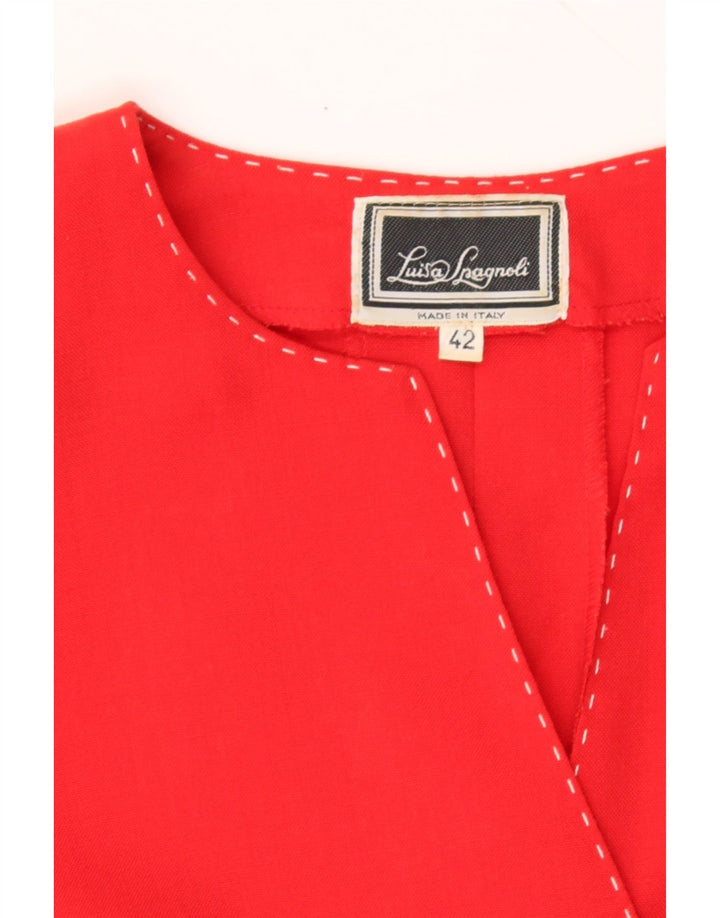 LUISA SPAGNOLI Womens Sheath Dress IT 42 Medium Red Virgin Wool Vintage Luisa Spagnoli and Second-Hand Luisa Spagnoli from Messina Hembry 