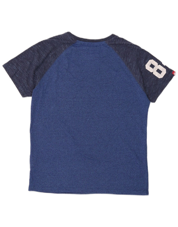Superdry Mens Track&Field Graphic T-Shirt Top XL Blue Colourblock