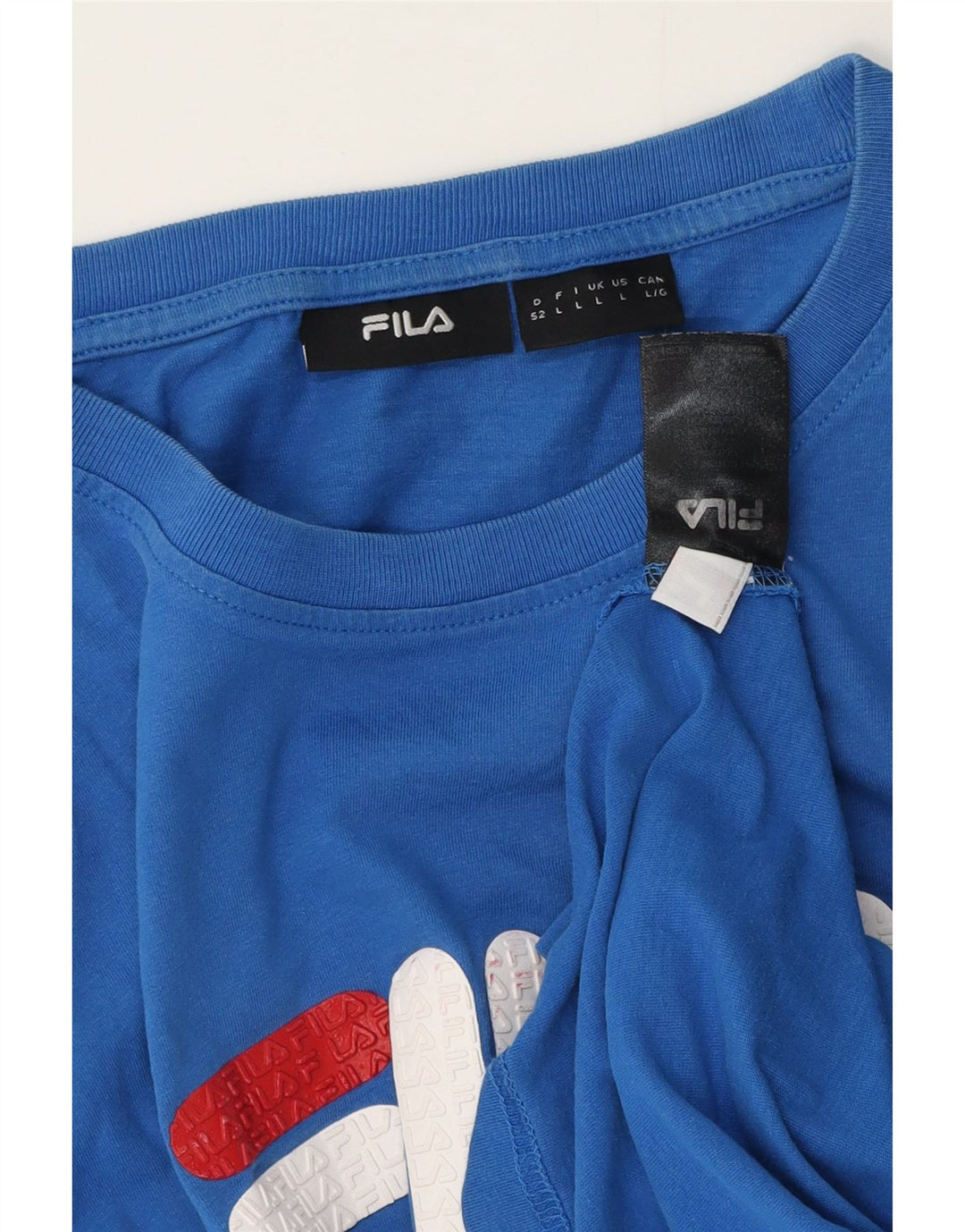 Fila Herren-T-Shirt mit Grafik, groß, aus blauer Baumwolle