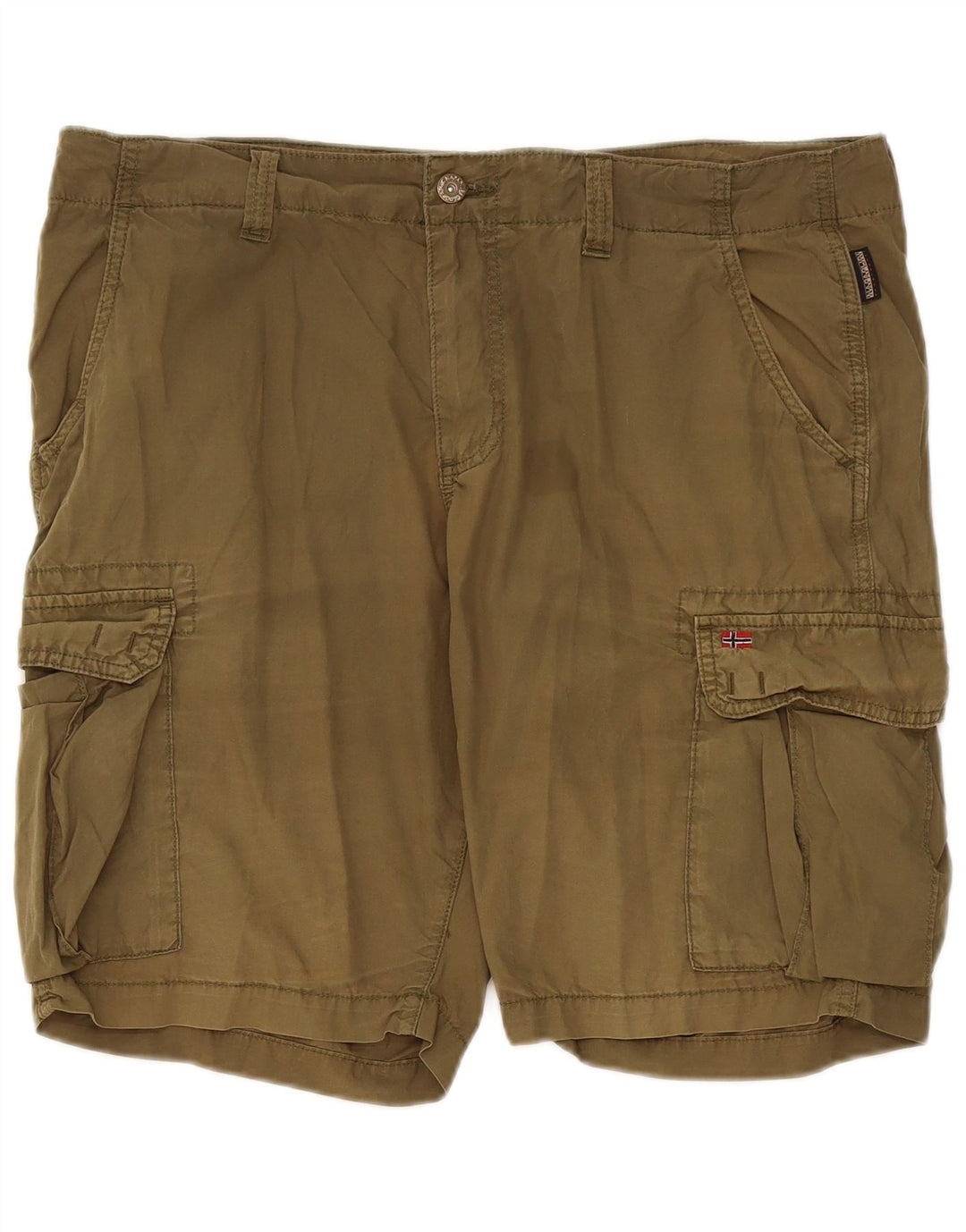 Napapijri Herren Cargoshorts W36 Large Khaki Baumwolle