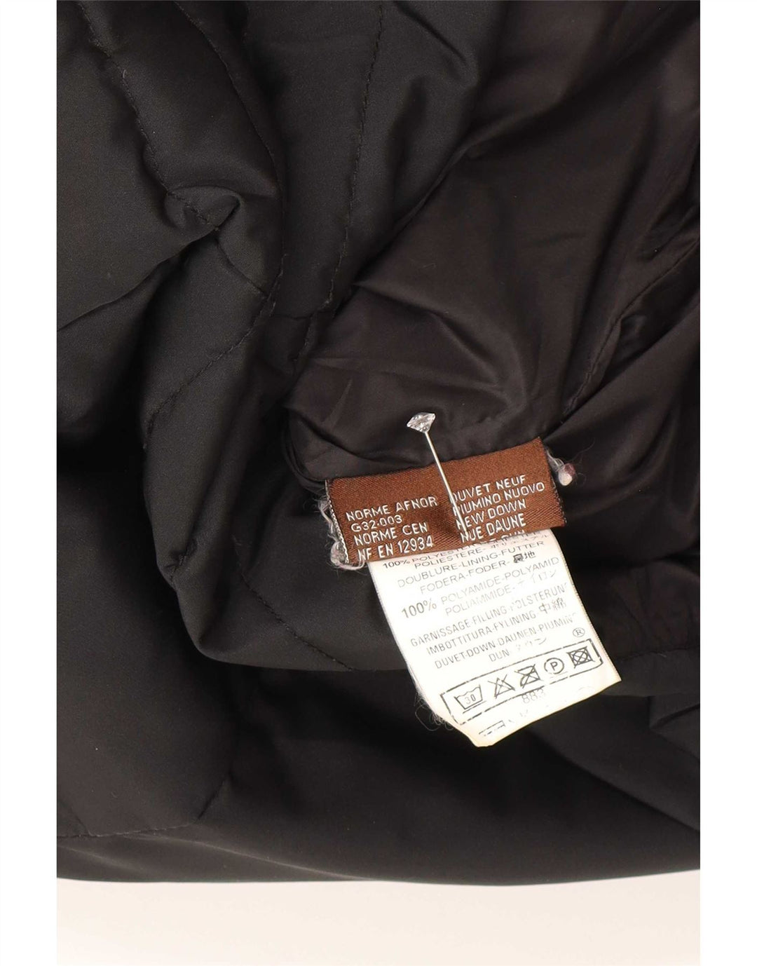 Moncler Damen-Jacke mit Kapuze, gepolstert, Größe 2, mittelgroß, schwarzes Polyester