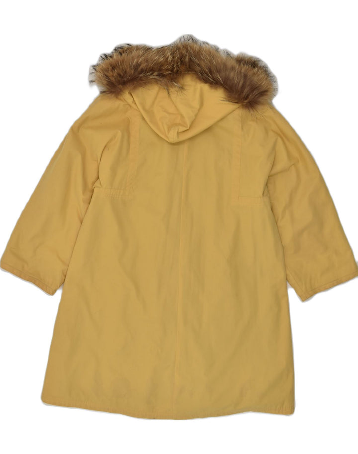 VINTAGE Womens Hooded Overcoat EU 44 XL  Beige Cotton | Vintage Vintage | Thrift | Second-Hand Vintage | Used Clothing | Messina Hembry 