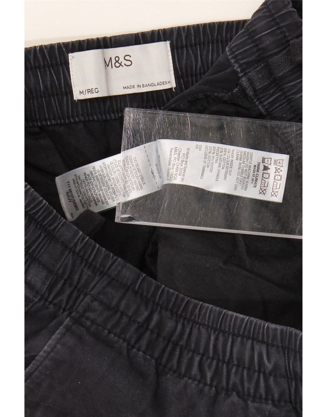 Marks & Spencer Herren gerade Chino-Hose, Größe M, W32, L28, Marineblau