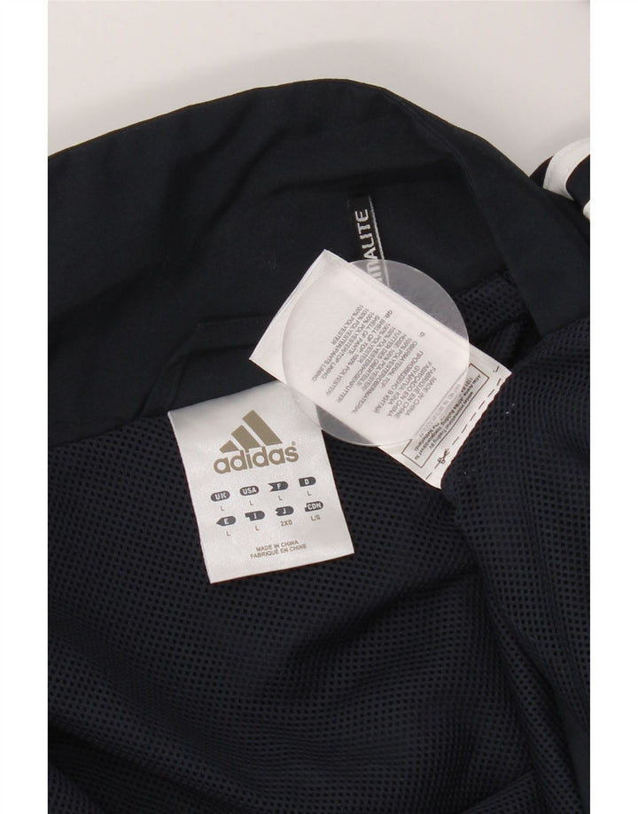 Adidas Herren Climalite-Trainingsanzug-Top-Jacke, groß, Marineblau, Farbblock