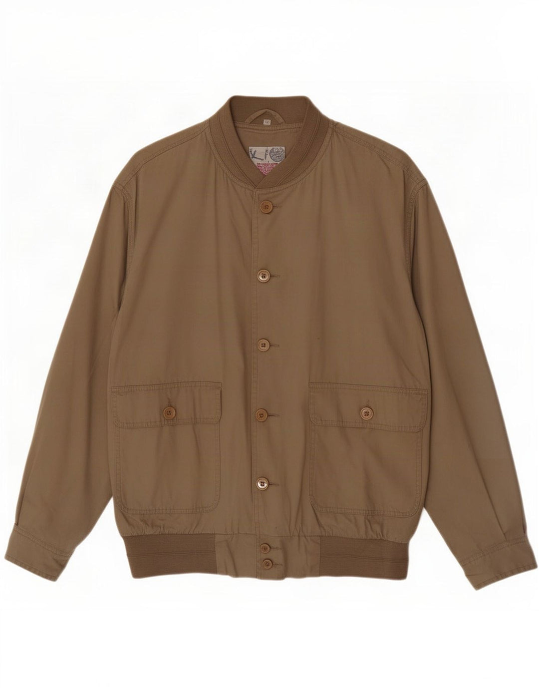Vintage Herren Bomberjacke IT 52 XL Beige Baumwolle