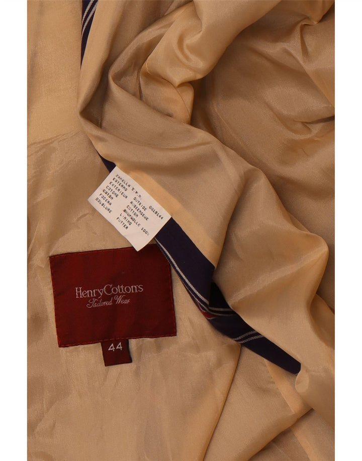 Henry Cottons Herren-Blazerjacke IT 44 XS Marineblau gestreift aus Baumwolle