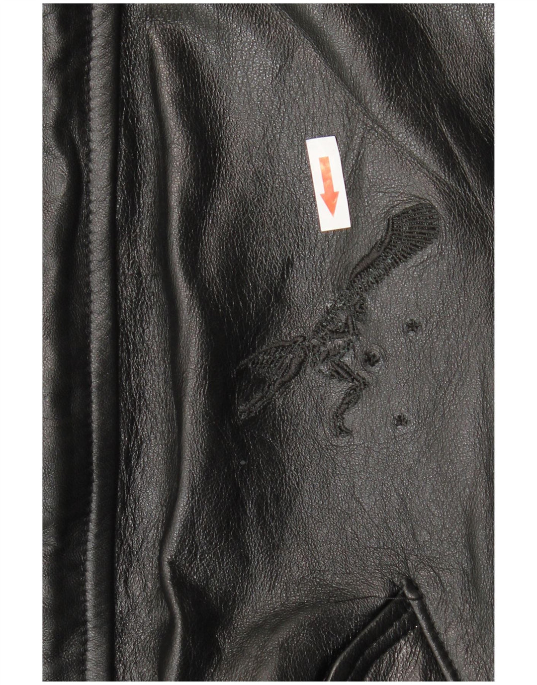 VINTAGE Herren Lederjacke UK 36 Kleines schwarzes Leder