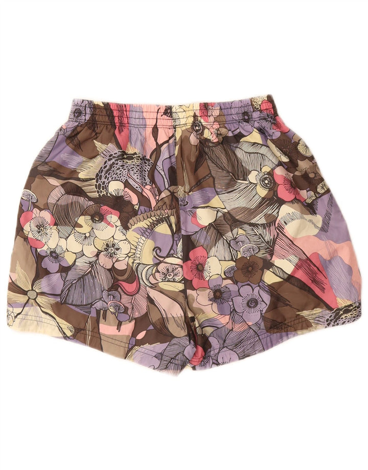 NIKE Damen-Sportshorts UK 4 XS Mehrfarbiges Blumenmuster aus Polyester