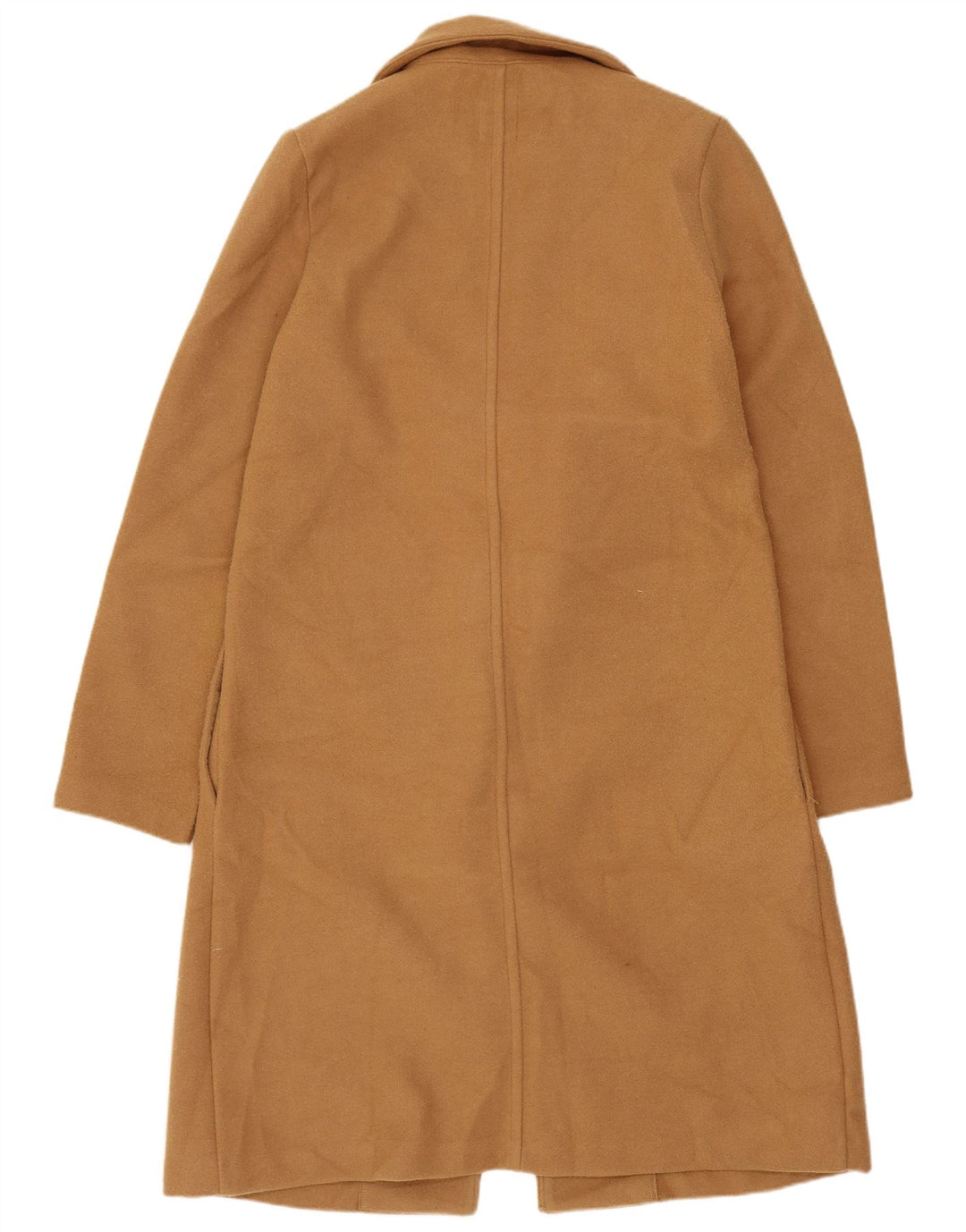 Zara Womens Open Overcoat UK 10 Small Braun Polyester