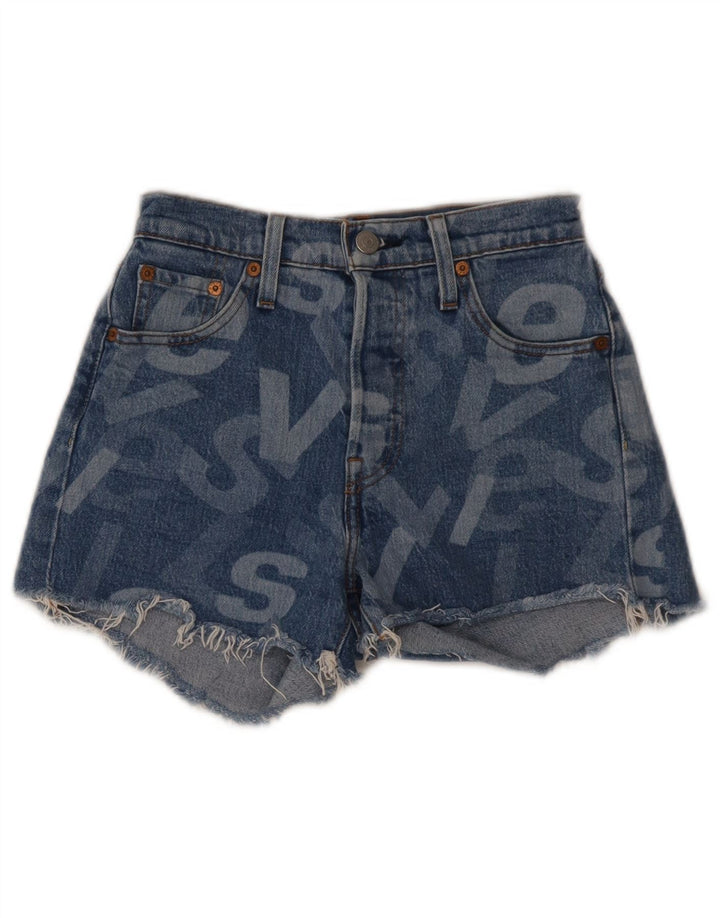 Levi's Damen-Jeansshorts mit Grafik, W23, 2XS, blaue Baumwolle