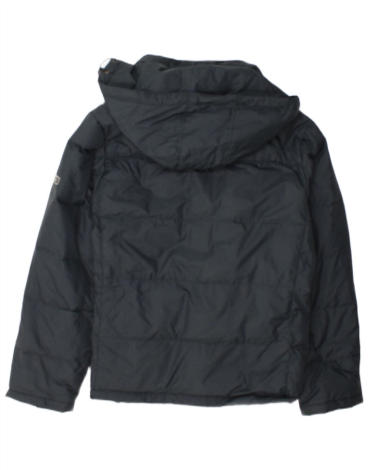 Champion wattierte Herrenjacke mit Kapuze, UK 38, mittelgraues Polyamid