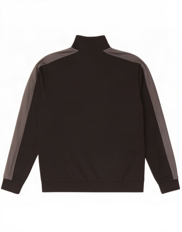 Hugo Boss Herren-Sweatshirt mit Reißverschluss, XL, Schwarz, Colourblock-Baumwolle