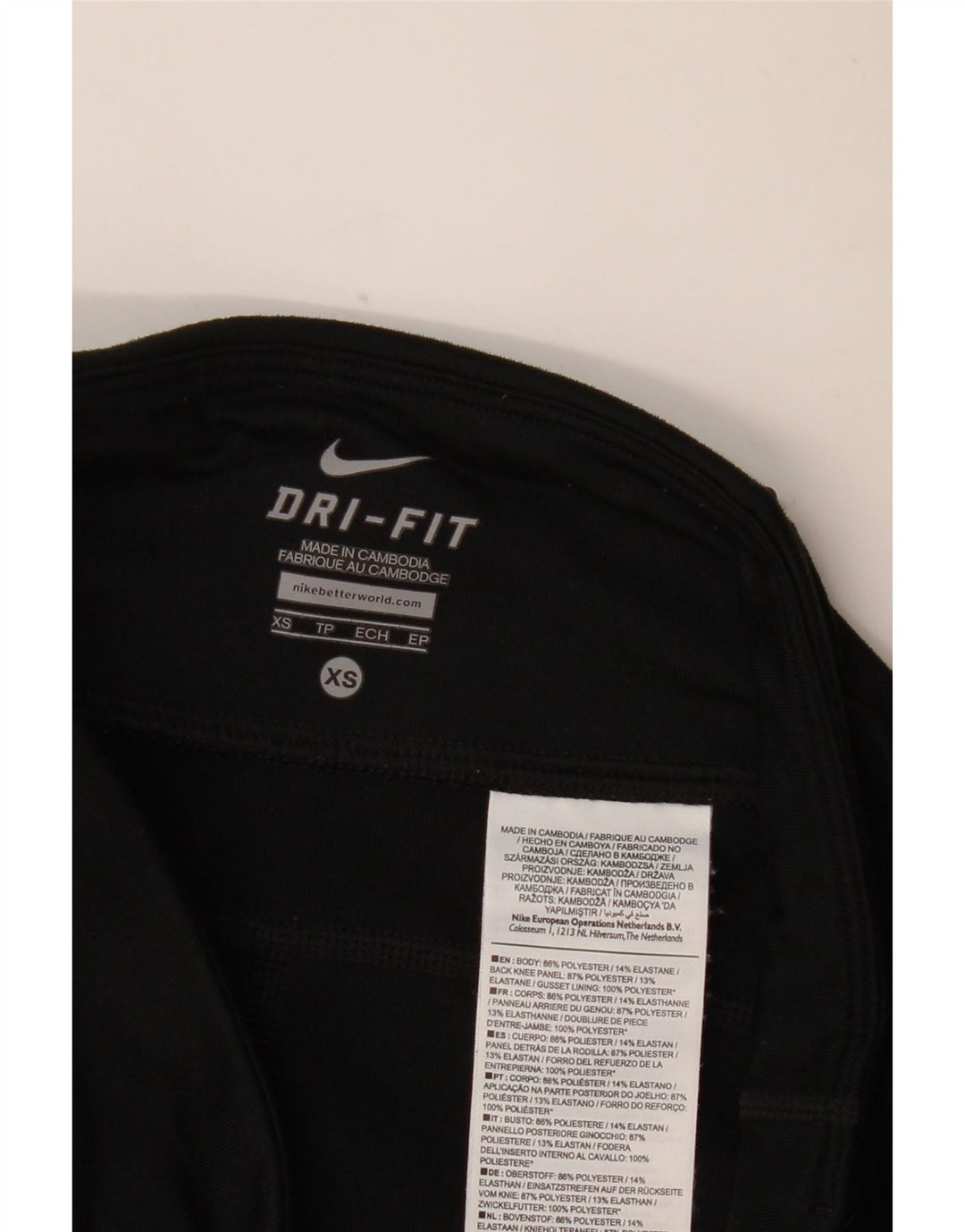 NIKE Damen Dri Fit Leggings UK 6 XS Schwarz Polyester