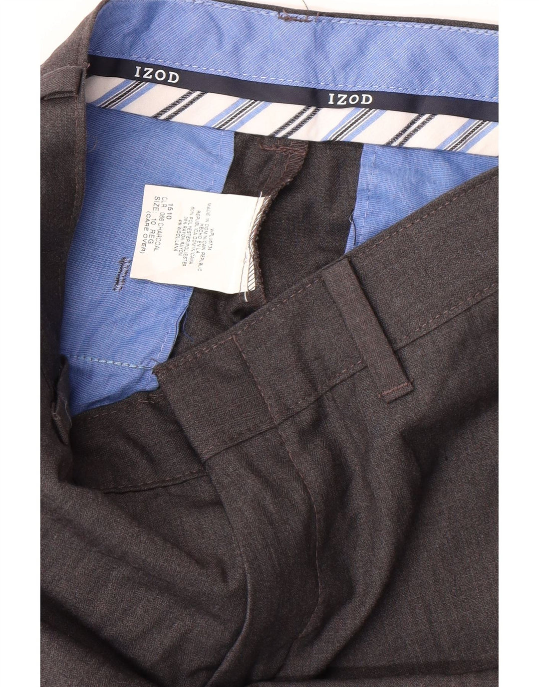 IZOD Boys Straight Chino Trousers 9-10 Years W24 L20 Brown Polyester Vintage Izod and Second-Hand Izod from Messina Hembry 