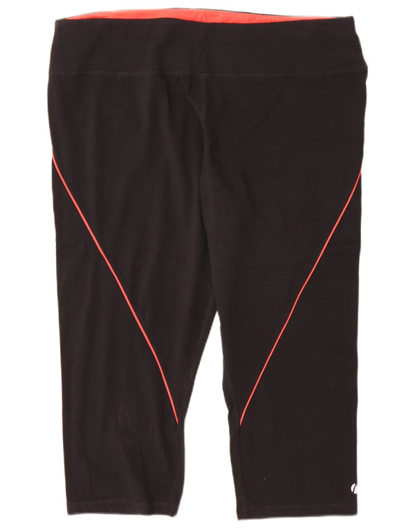 Marks & Spencer Damen Capri-Leggings UK 22 3XL Schwarz Baumwolle