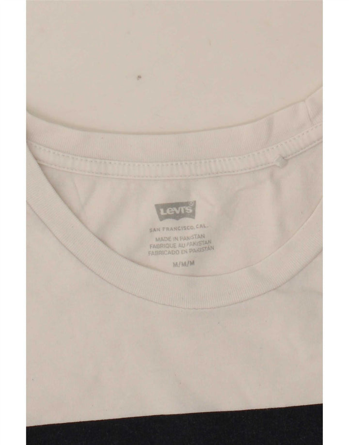 Levi's Damen Grafik-T-Shirt-Oberteil UK 14 Mittelweiß