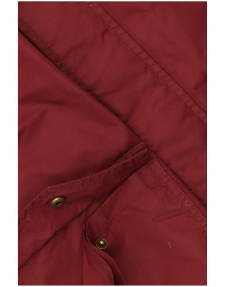 Vans Herren-Parkajacke mit Kapuze, UK 38, mittelgroßes burgunderfarbenes Nylon