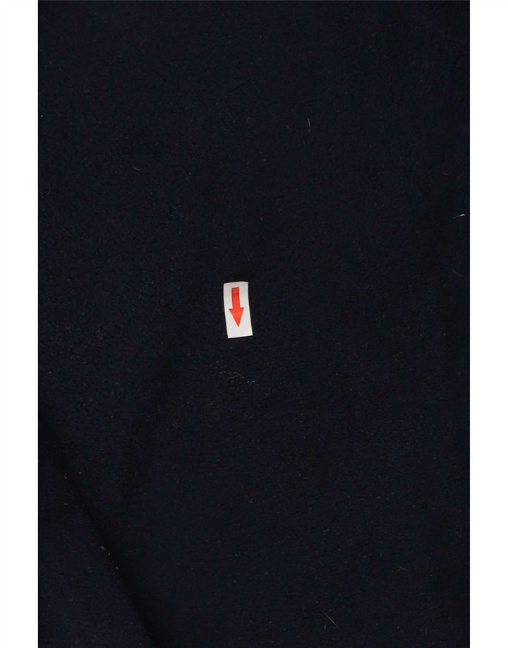 Kappa Herren-Fleecepullover mit Reißverschluss am Hals, mittleres marineblaues Polyester