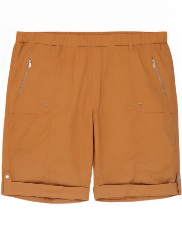 Marks & Spencer Damen Autograph Casual Shorts UK 22 3XL W44 Beige Baumwolle