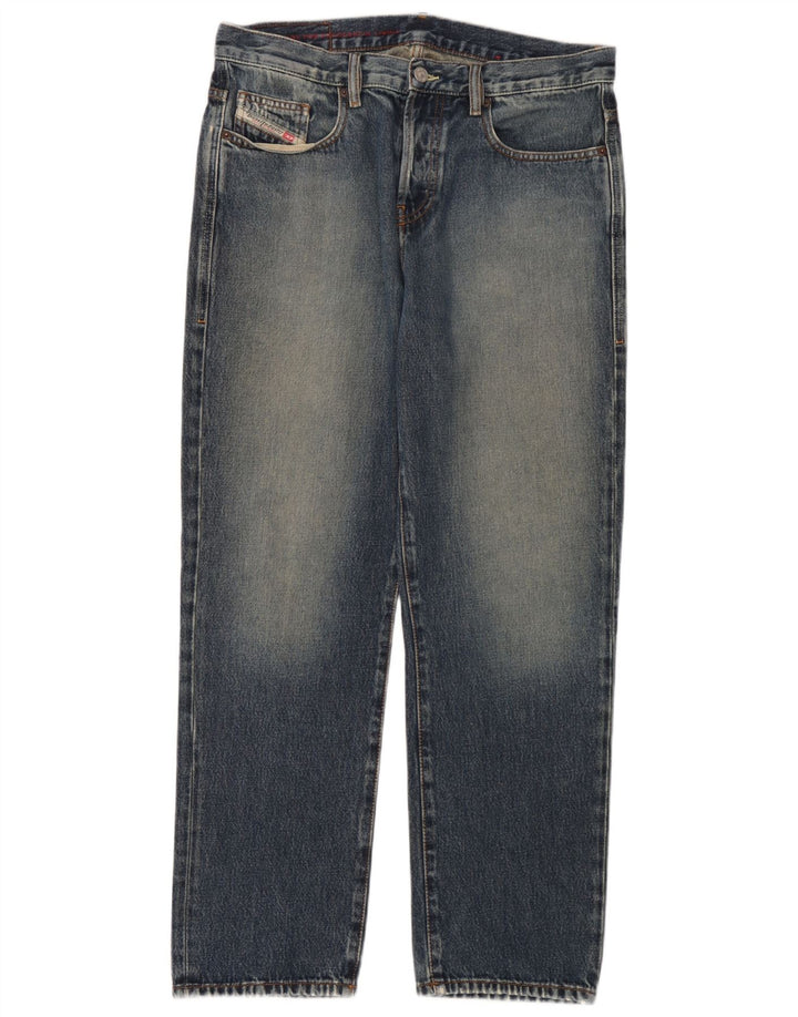 Diesel Herren Straight Jeans W32 L30 Blaue Baumwolle