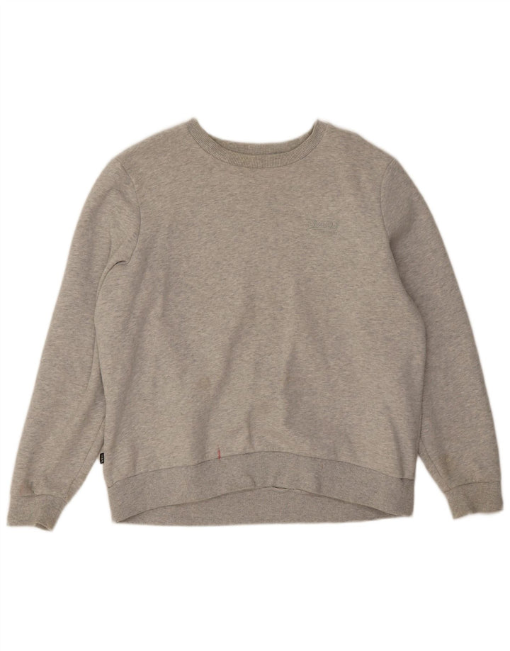 Superdry Damen-Sweatshirt-Pullover in Übergröße, Größe 40, Grau, Baumwolle