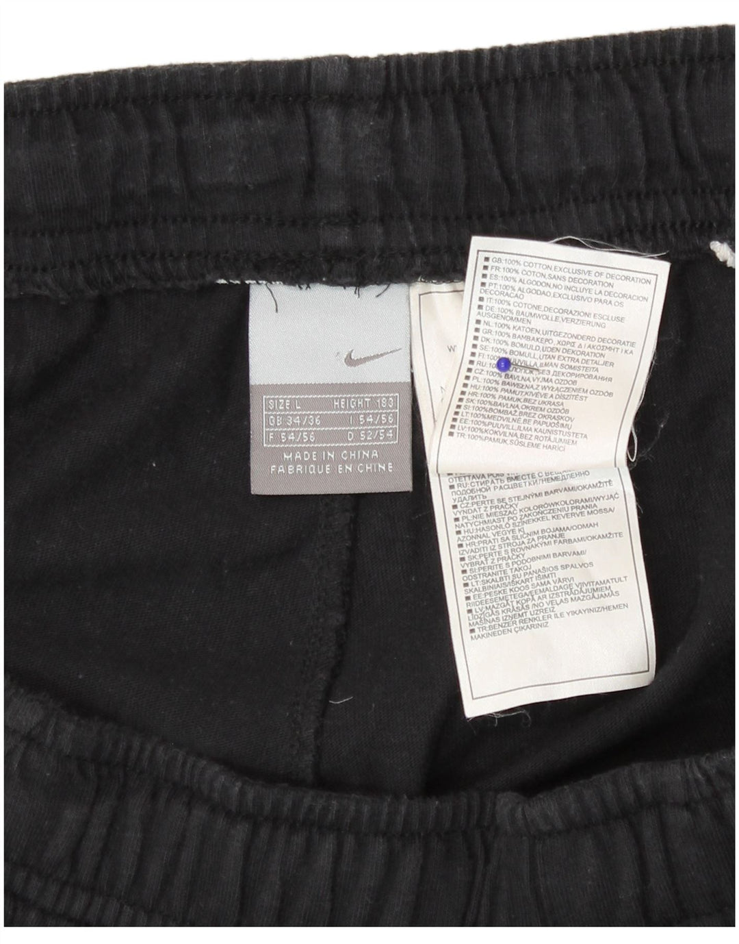 Nike Herren-Sportshorts, groß, aus schwarzer Baumwolle