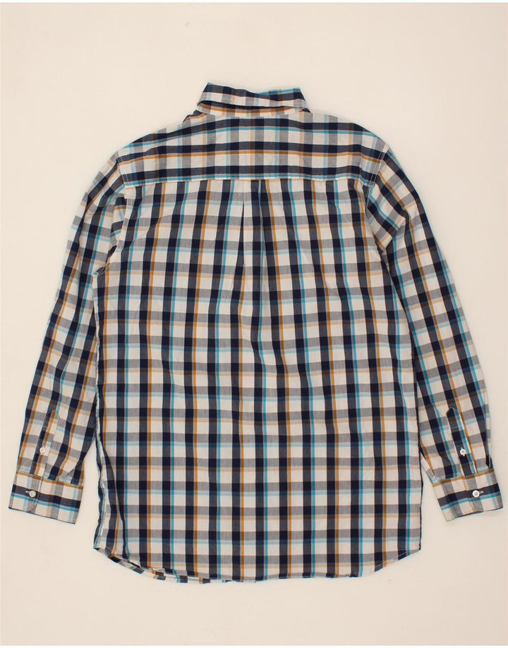 IZOD Boys Shirt 15-16 Years XL Navy Blue Check Cotton Vintage Izod and Second-Hand Izod from Messina Hembry 