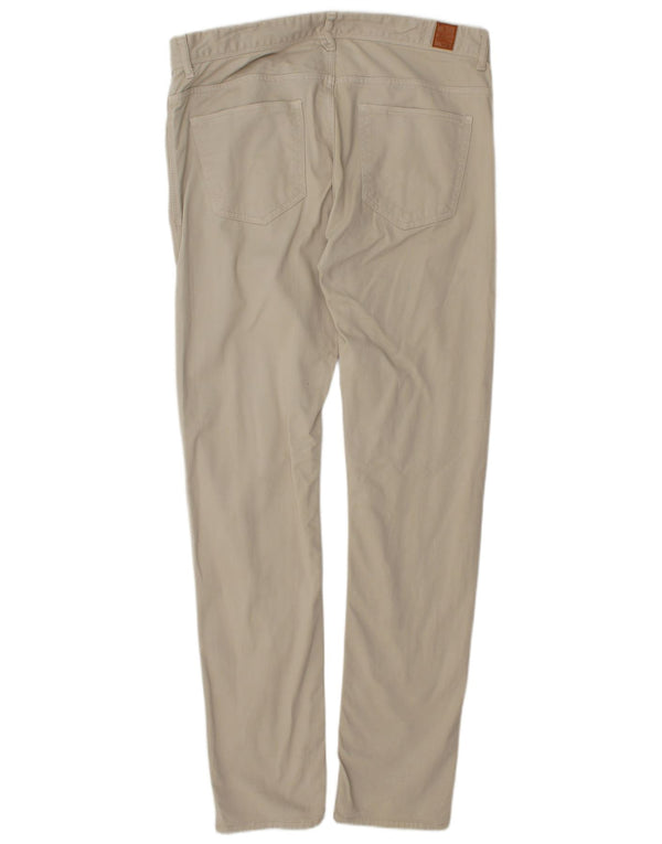 Zara Herren Skinny Casual Hose EU 42 Large W32 L32 Beige Baumwolle