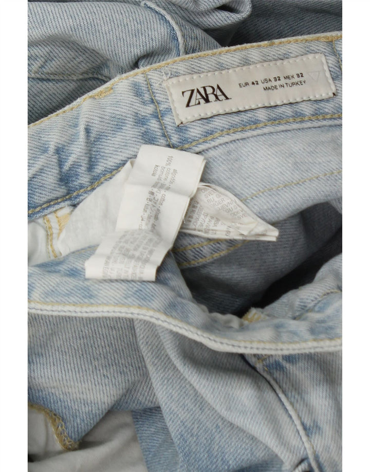 Zara Herren Jeansshorts EU 42 Large W32 Blaue Baumwolle