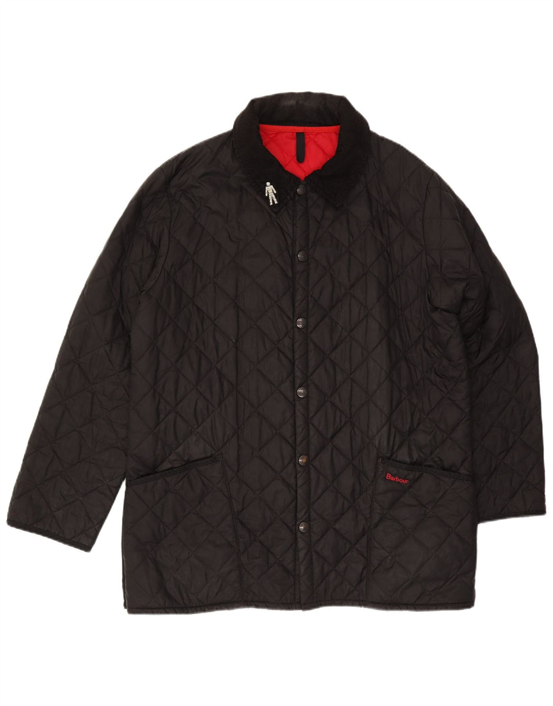 Barbour Herren Steppjacke UK 40 Large Schwarz Polyamid