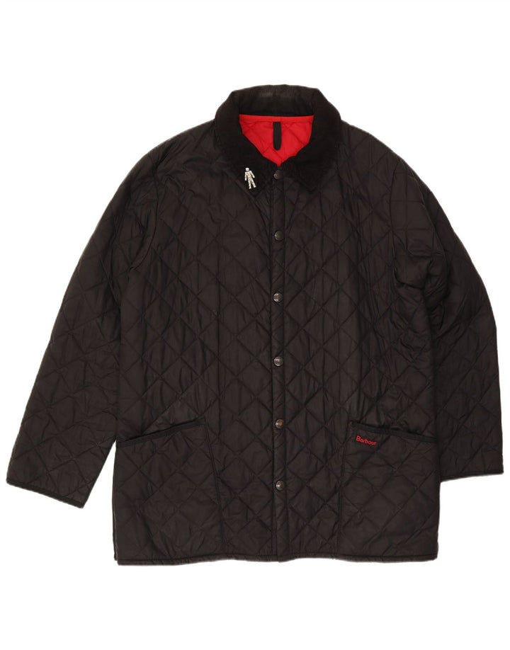 Barbour Herren Steppjacke UK 40 Large Schwarz Polyamid