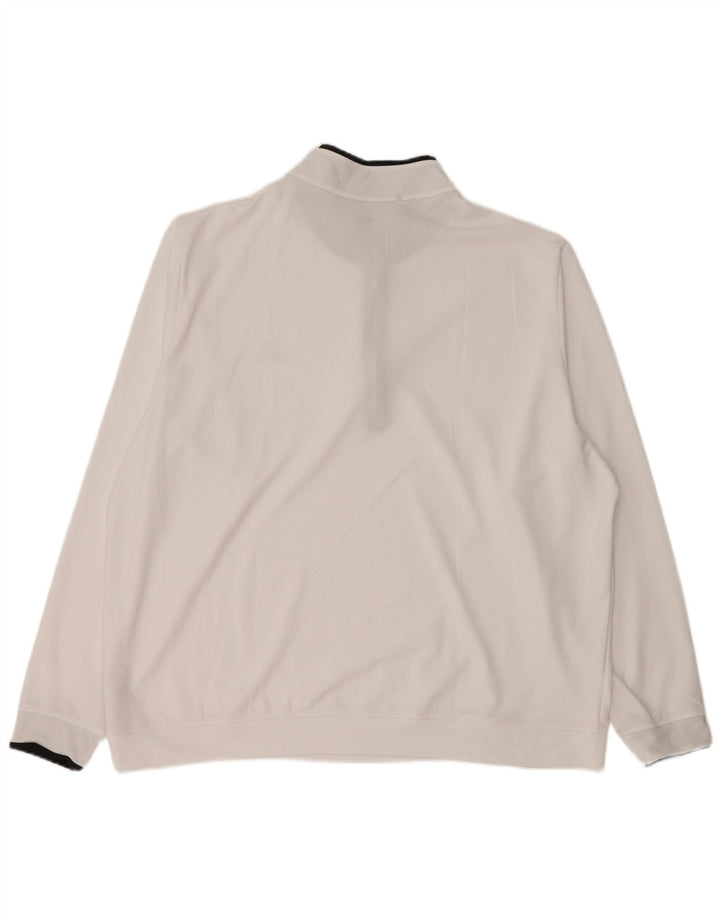 ADIDAS Herren-Sweatshirt mit Reißverschluss, 2XL, weißes Polyester