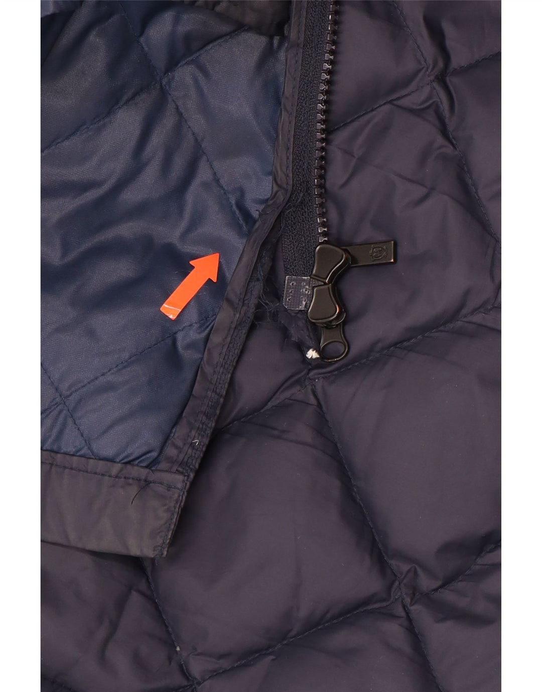 MASSIMO DUTTI Wattierter Damenmantel mit Kapuze, UK 16, großes marineblaues Polyamid