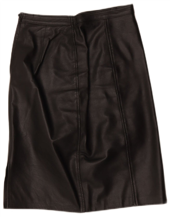 Vintage Damen Lederrock W28 Medium Schwarz