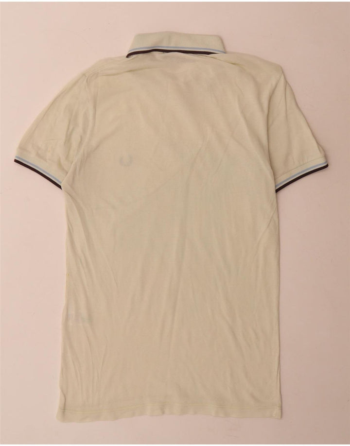 Fred Perry Herren-Poloshirt, klein, grün gestreift, Baumwolle