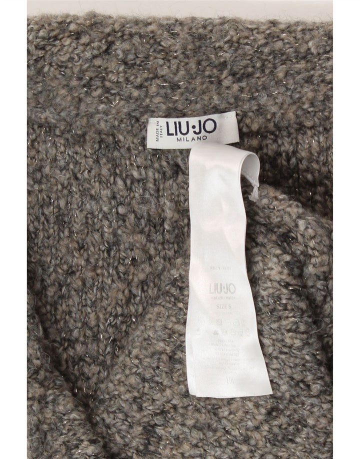 Liu Jo Damen-Strickjacke, übergroß, lang, Gr. 10, Small, Grau, modern