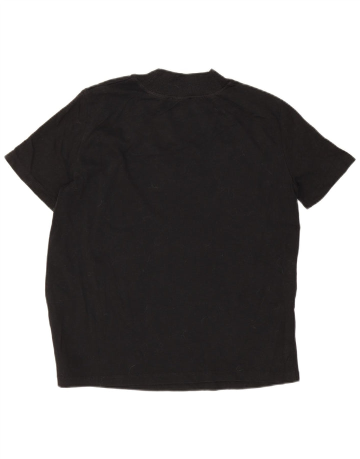 Zara Damen T-Shirt Top UK 10 Small Schwarz