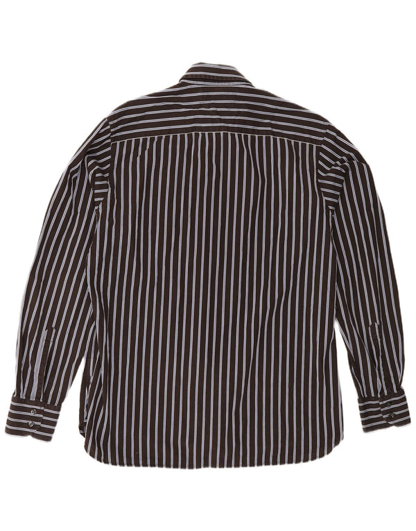 TOMMY HILFIGER Herrenhemd mittelbraun gestreift aus Baumwolle