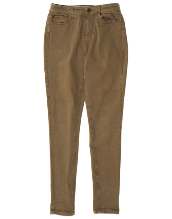 JOULES Damen Skinny Jeans UK 10 Small W28 L30 Khaki Tencel